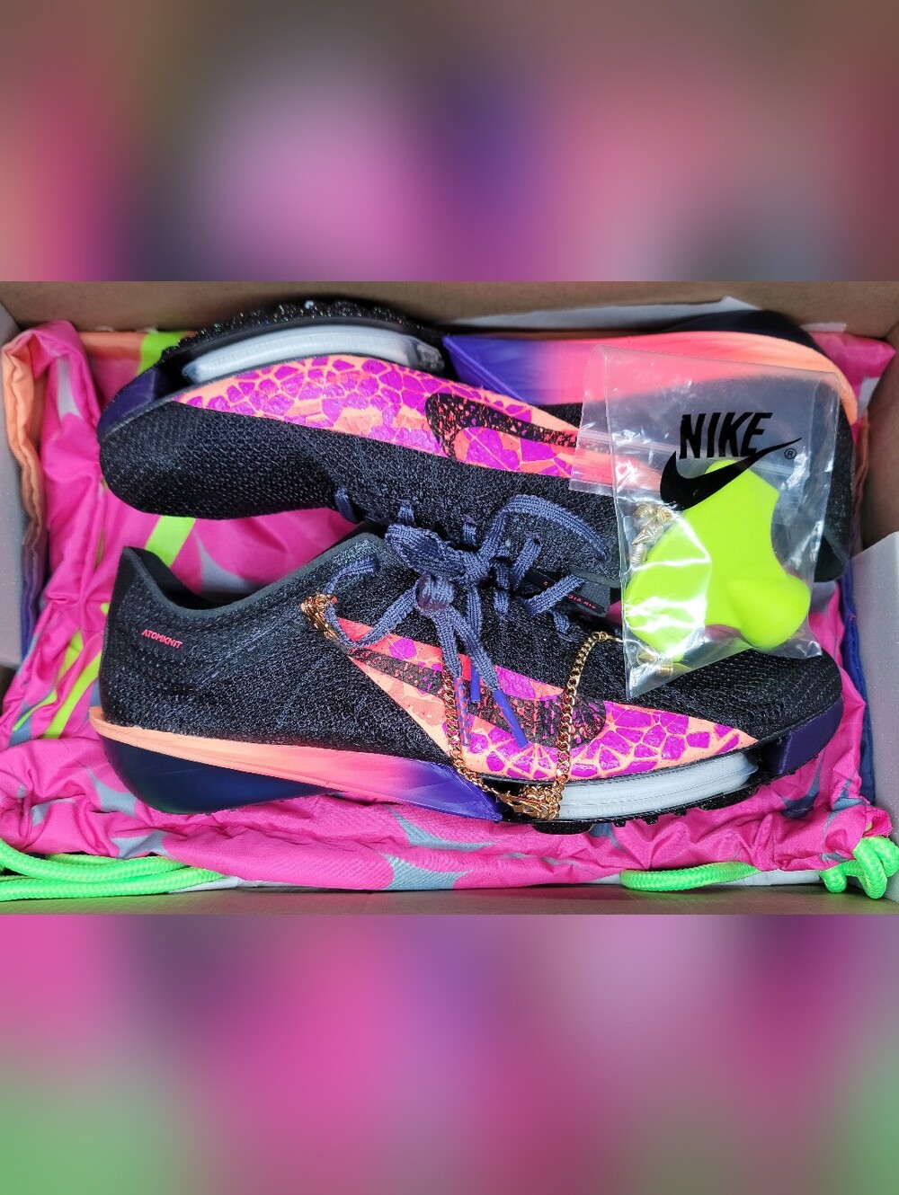 Nike Air Zoom Victory 2 "Glam" W/Spikes & Bag Sz 7 NIB